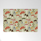 Whimsical Forest Mushrooms Pattern Welcome Mat Gallery Image 1
