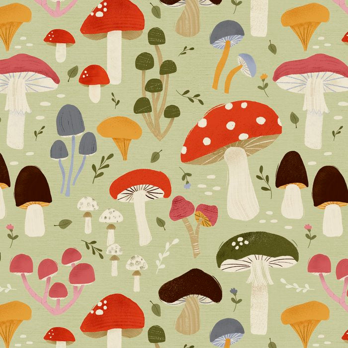 Whimsical Forest Mushrooms Pattern Coffee Mug Gallery Image 2