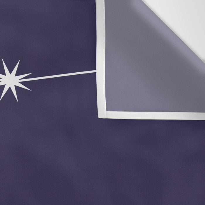 Aquarius Zodiac Star Constellation Line Art Dark Purple Wall Tapestry Gallery Image 3
