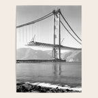 Construction of the Golden Gate Bridge, 1935, San Francisco Bay black and white photograph Poster Gallery Image 4