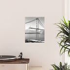 Construction of the Golden Gate Bridge, 1935, San Francisco Bay black and white photograph Poster Gallery Image 2
