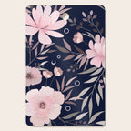 Modern, Boho, Floral Prints, Navy and Pink Cutting Board Gallery Image 1