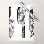 Knife Set - SpookyDOODs Wrapping Paper Gallery Image 1