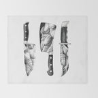 Knife Set - SpookyDOODs Throw Blanket Gallery Image 2