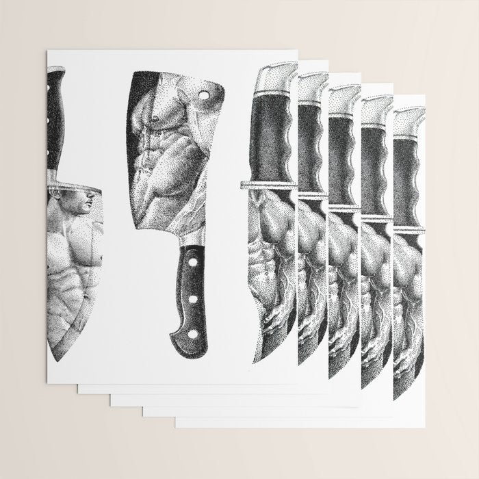 Knife Set - SpookyDOODs Wrapping Paper Gallery Image 3