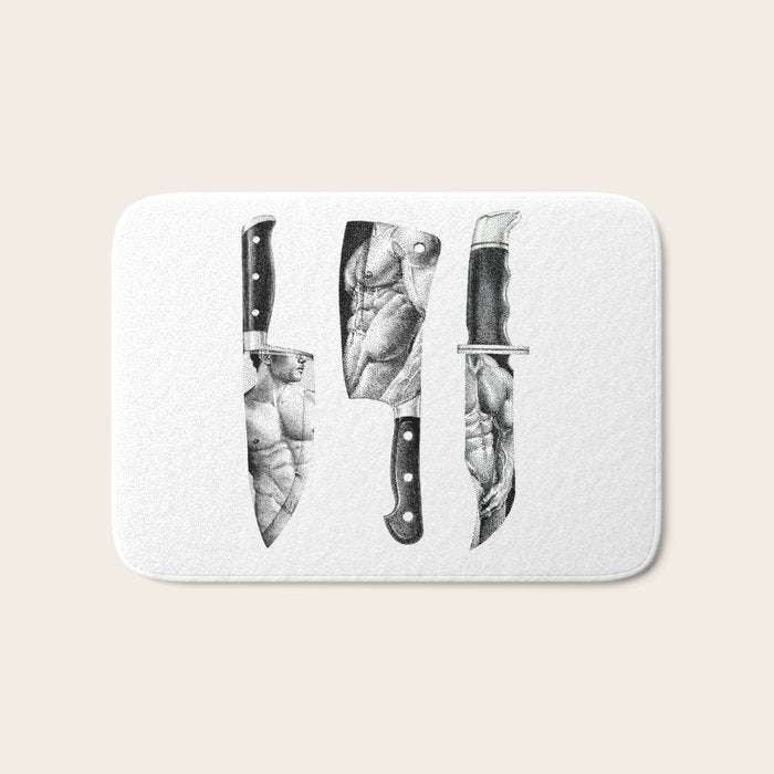 Knife Set - SpookyDOODs Bath Mat Gallery Image 1