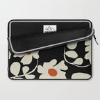 Black and white floral Laptop Sleeve Gallery Image 2