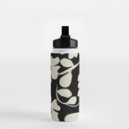 Black and white floral Water Bottle Gallery Image 2