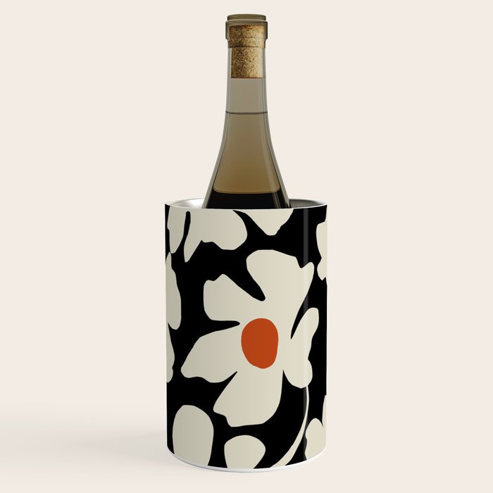 Black and white floral Wine Chiller Gallery Image 2