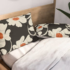 Black and white floral Pillow Sham Gallery Image 2