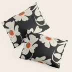 Black and white floral Pillow Sham Gallery Image 3