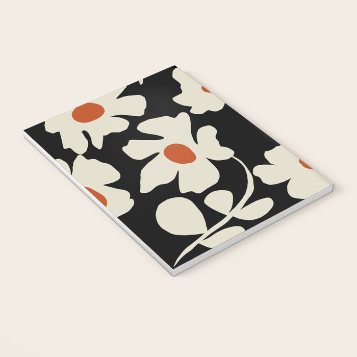 Black and white floral Notebook Gallery Image 3