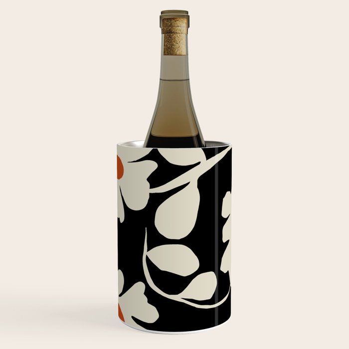Black and white floral Wine Chiller Gallery Image 3