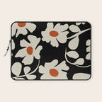 Black and white floral Laptop Sleeve Gallery Image 1