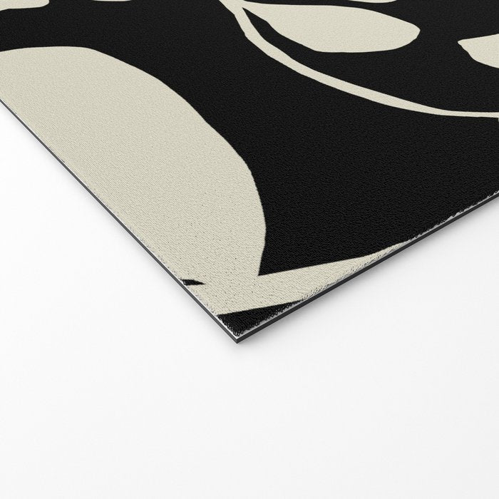 Black and white floral Welcome Mat Gallery Image 2