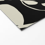 Black and white floral Welcome Mat Gallery Image 2