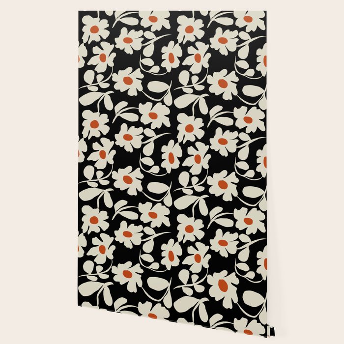 Black and white floral Wallpaper Gallery Image 2