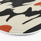 Black and white floral Bath Mat Gallery Image 3
