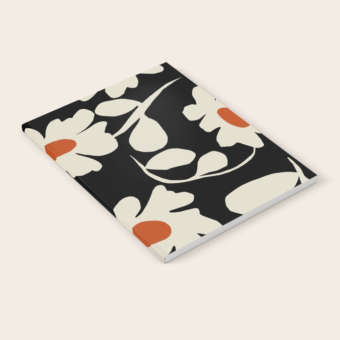 Black and white floral Notebook Gallery Image 2