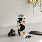 Black and white floral Water Bottle Gallery Image 4