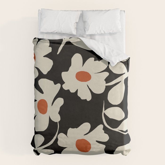 Black and white floral Duvet Cover Gallery Image 6