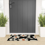 Black and white floral Welcome Mat Gallery Image 3