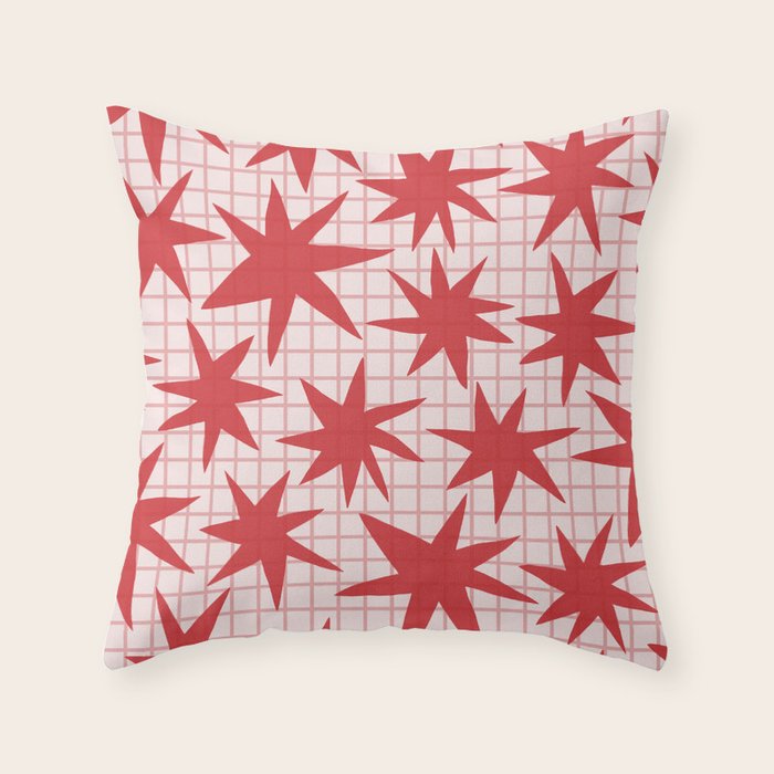 Playful Stars #2 Throw Pillow Gallery Image 1
