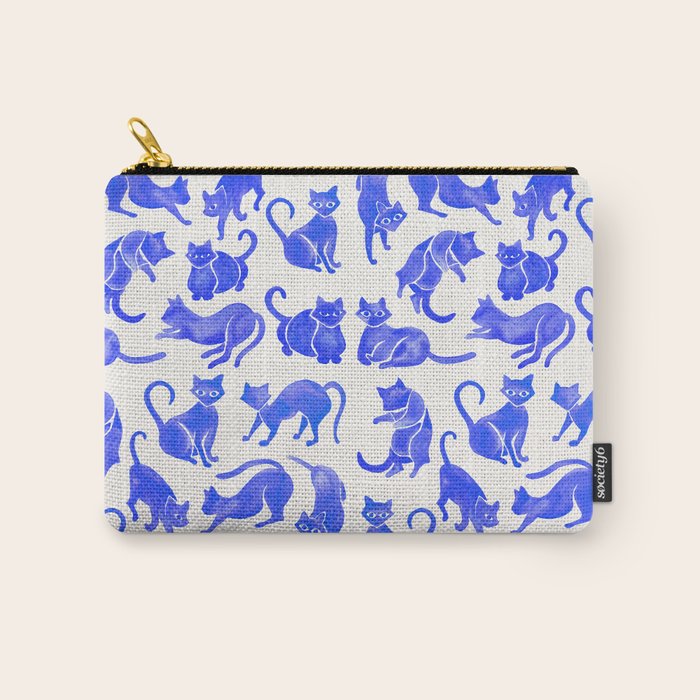 Cat Positions - Blue Palette Carry All Pouch Gallery Image 1