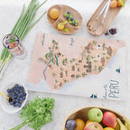 Peru Map Cutting Board Gallery Image 2