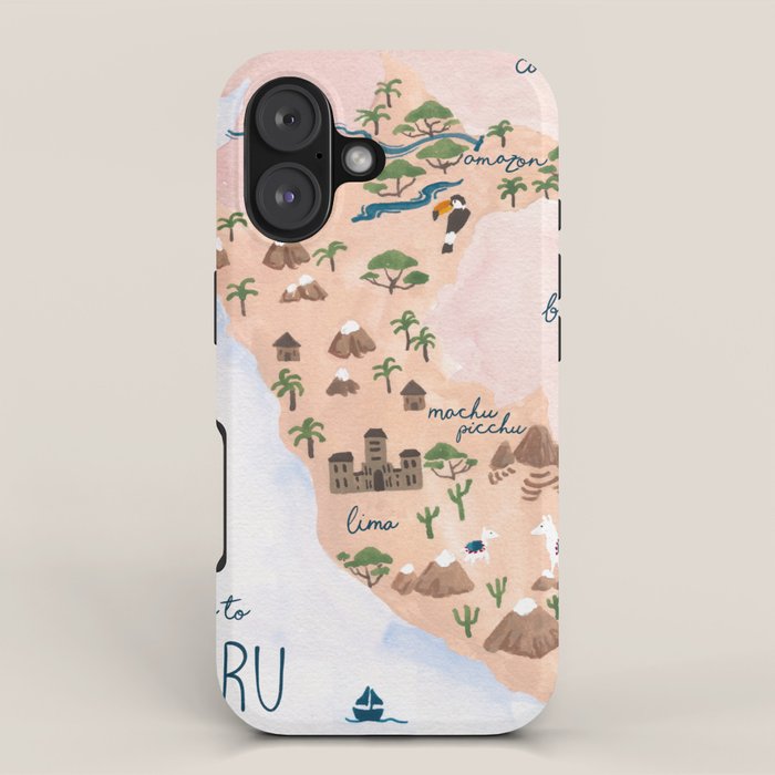 Peru Map iPhone Case Gallery Image 1