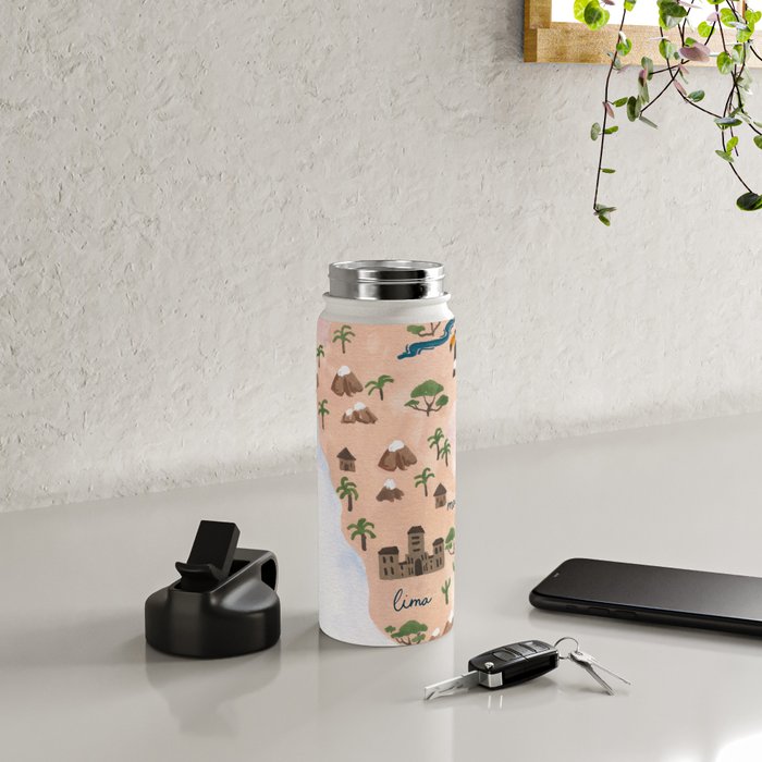 Peru Map Water Bottle Gallery Image 4