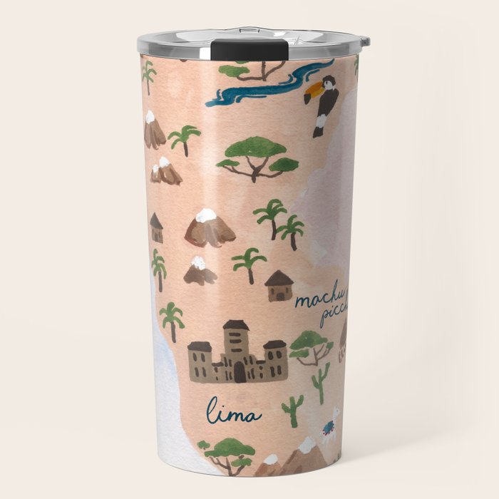 Peru Map Travel Mug Gallery Image 1