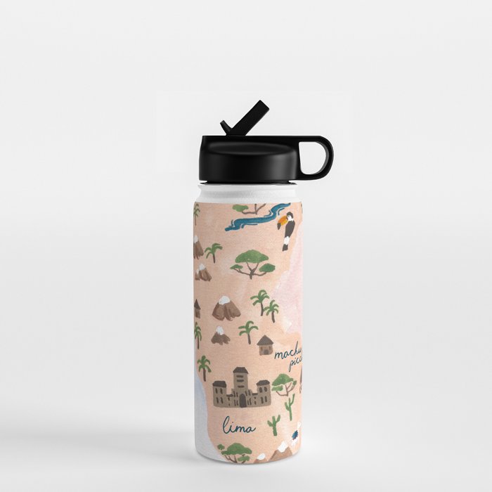 Peru Map Water Bottle Gallery Image 1