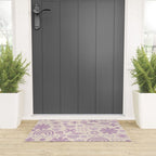 Natural Miscellany Scandi Retro Modern Pattern in Lilac and Cream  Welcome Mat Gallery Image 3