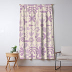 Natural Miscellany Scandi Retro Modern Pattern in Lilac and Cream  Window Curtain Gallery Image 5