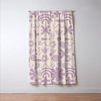Natural Miscellany Scandi Retro Modern Pattern in Lilac and Cream  Window Curtain Gallery Image 3