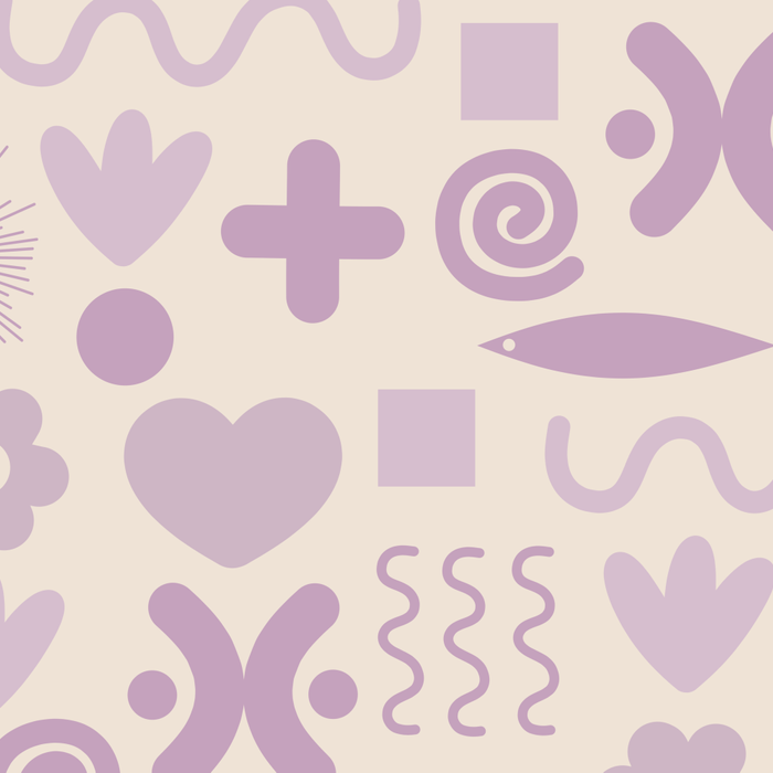 Natural Miscellany Scandi Retro Modern Pattern in Lilac and Cream  Coffee Mug Gallery Image 2