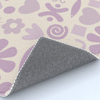 Natural Miscellany Scandi Retro Modern Pattern in Lilac and Cream  Rug Gallery Image 4