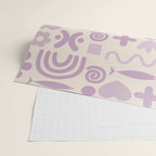Natural Miscellany Scandi Retro Modern Pattern in Lilac and Cream  Wrapping Paper Gallery Image 2