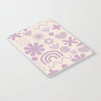 Natural Miscellany Scandi Retro Modern Pattern in Lilac and Cream  Notebook Gallery Image 3