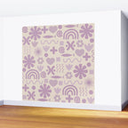 Natural Miscellany Scandi Retro Modern Pattern in Lilac and Cream  Wall Mural Gallery Image 2
