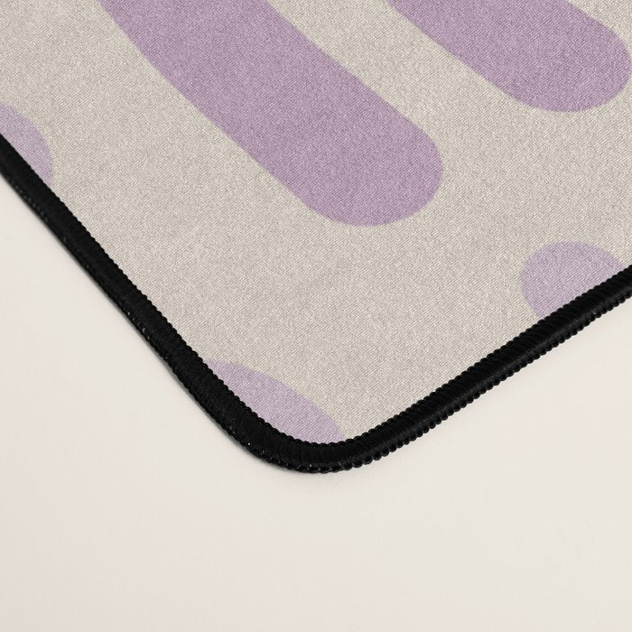 Natural Miscellany Scandi Retro Modern Pattern in Lilac and Cream  Desk Mat Gallery Image 4