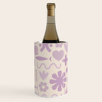 Natural Miscellany Scandi Retro Modern Pattern in Lilac and Cream  Wine Chiller Gallery Image 3