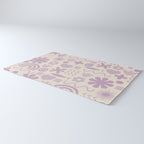 Natural Miscellany Scandi Retro Modern Pattern in Lilac and Cream  Rug Gallery Image 3