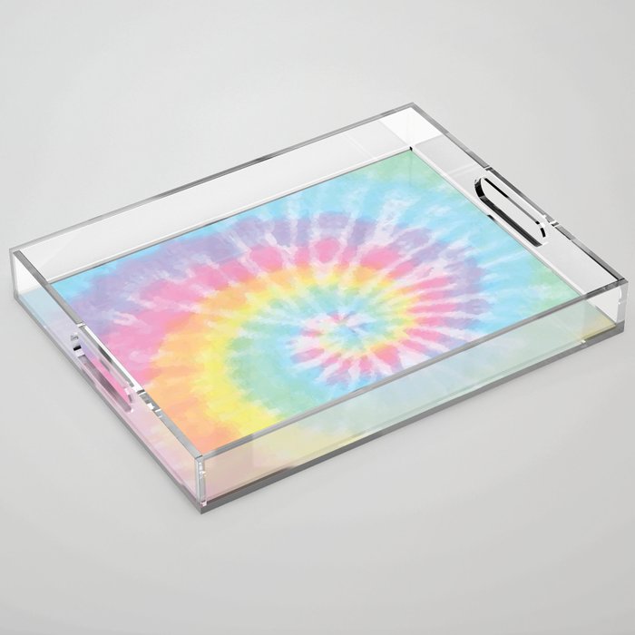 Pastel Tie Dye Acrylic Tray Gallery Image 1