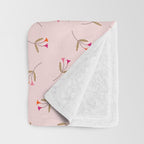 Pressed Posies - Floral Art Throw Blanket Gallery Image 3