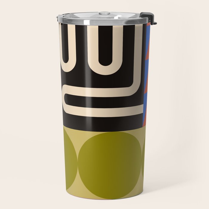 Geometric Bold Colorful Play Pattern Travel Mug Gallery Image 2