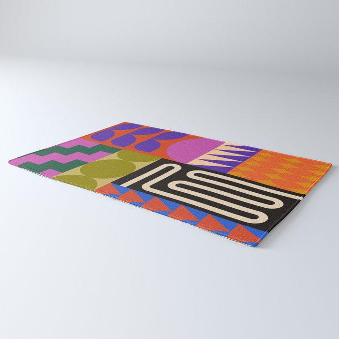Geometric Bold Colorful Play Pattern Rug Gallery Image 3