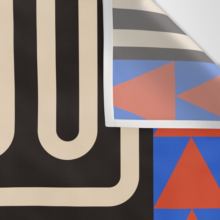 Geometric Bold Colorful Play Pattern Wall Tapestry Gallery Image 3