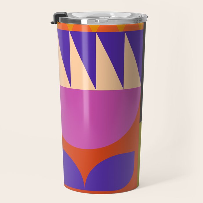 Geometric Bold Colorful Play Pattern Travel Mug Gallery Image 3